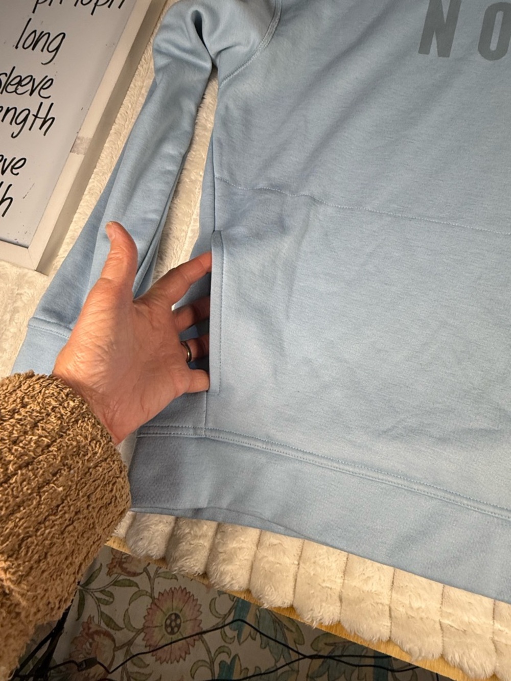 NOBULL Light Blue Premium Training Hoodie - women’s large - Picture 6 of 8
